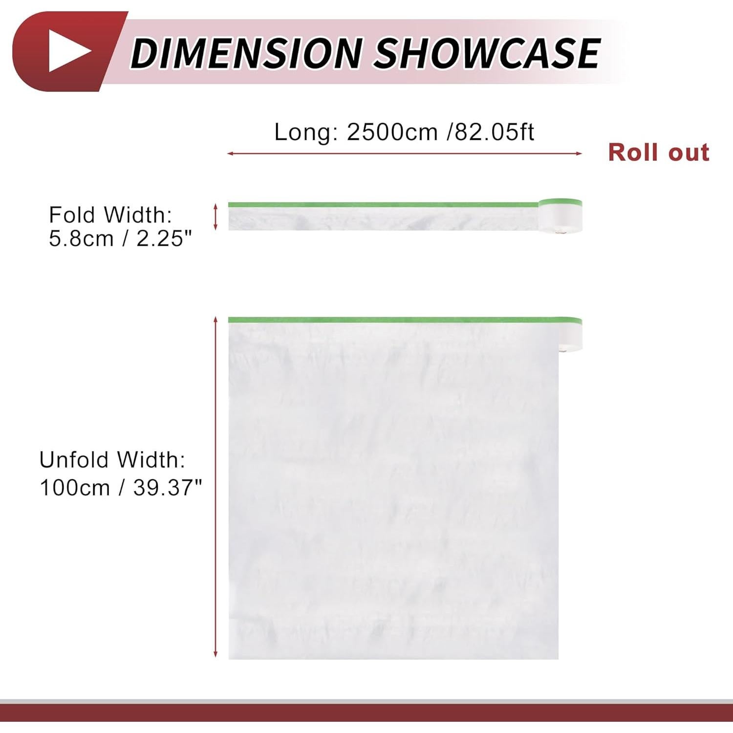 Rollo de Película Plástica de Pintura HEROFFIX 2500x100cm