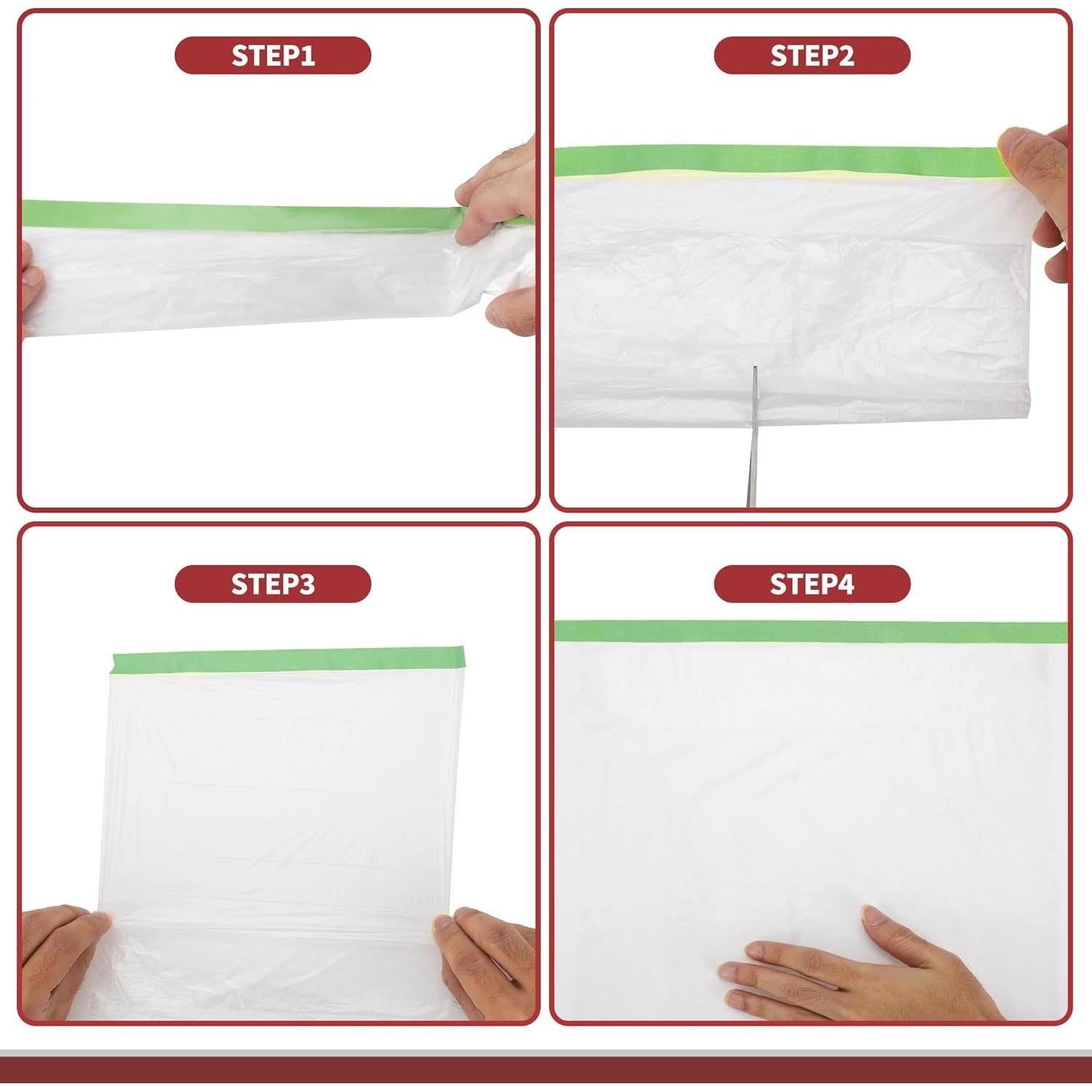 Rollo de Película Plástica de Pintura HEROFFIX 2500x100cm