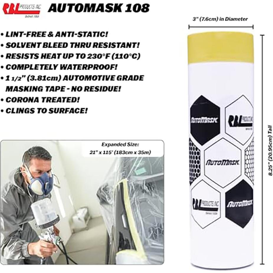 Rollo de Repuesto AutoMask RBL 109 1.83m x 35m Antiestático