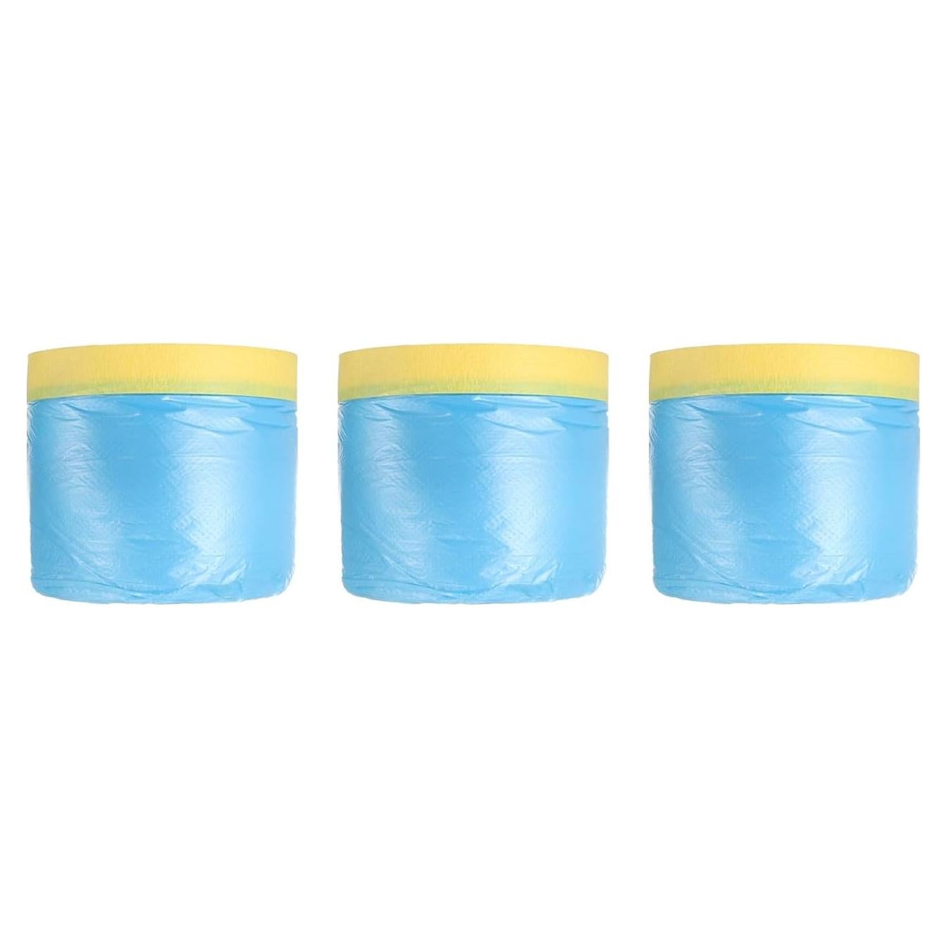 Película de Enmascarar Pre-Cinta uxcell 0.55m x 25m Azul 3Pcs