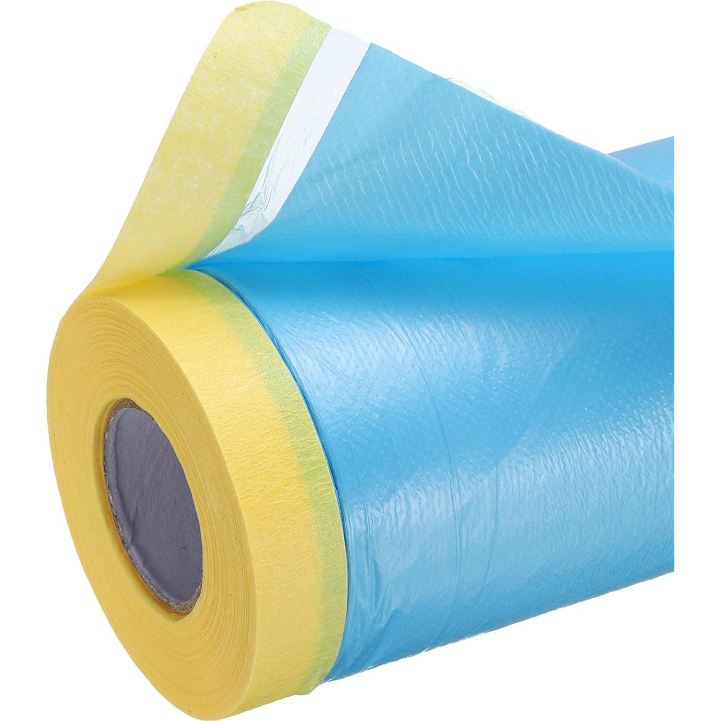 Película de Enmascarar Pre-Cinta uxcell 1.5m x 20m Azul 3Pcs