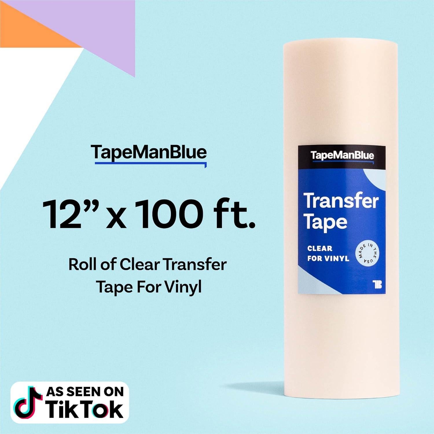 Cinta de Transferencia Vinilo TapeManBlue 30.48x30.48m Premium