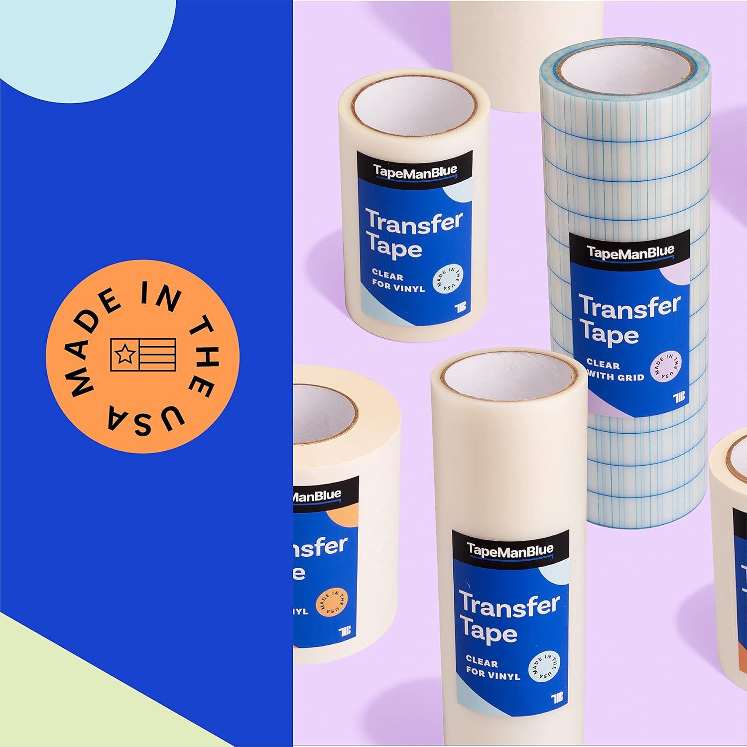 Cinta de Transferencia Clear 30,48 cm x 30,48 m TapeManBlue