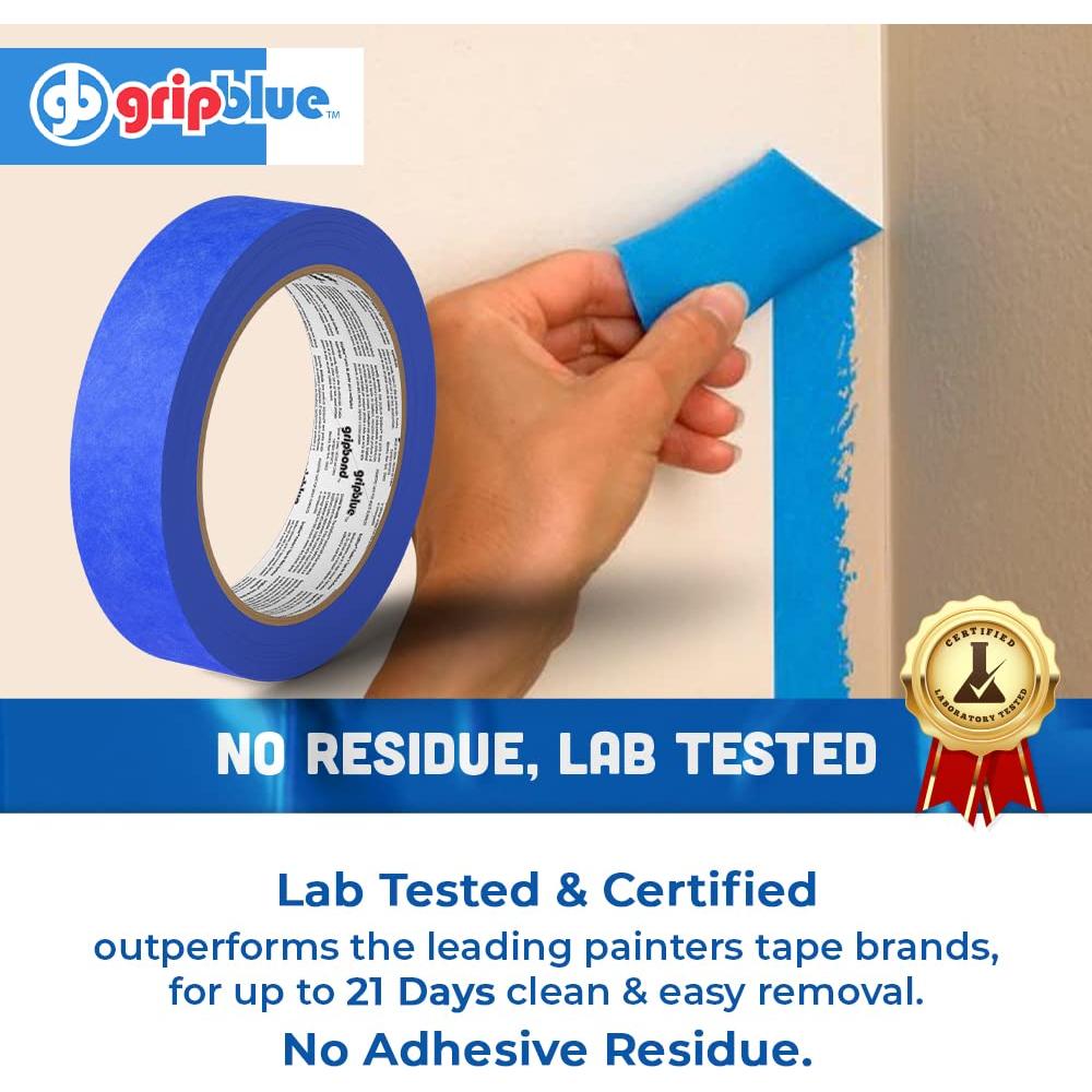 Cinta de Pintor Azul GripBlue 1" (6 Rollos, 360 Yards)