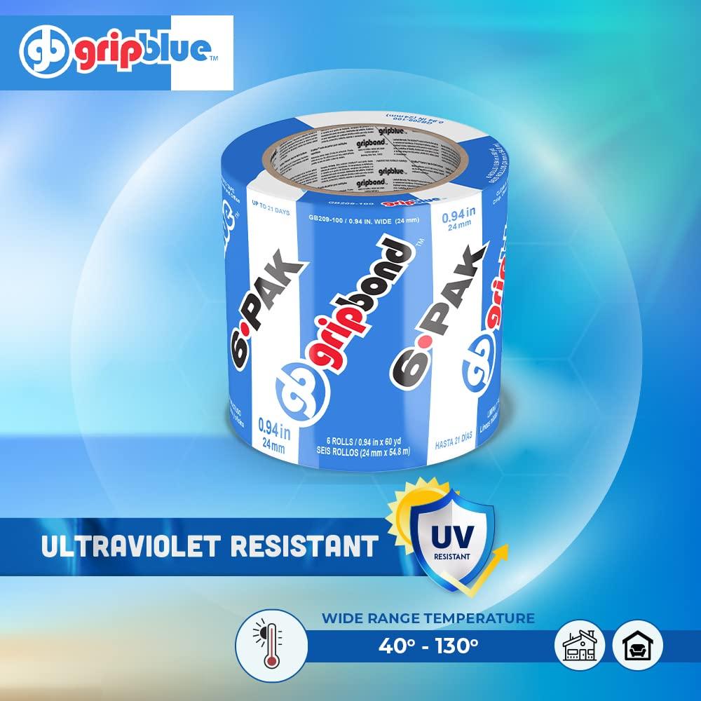 Cinta de Pintor Azul GripBlue 1" (6 Rollos, 360 Yards)