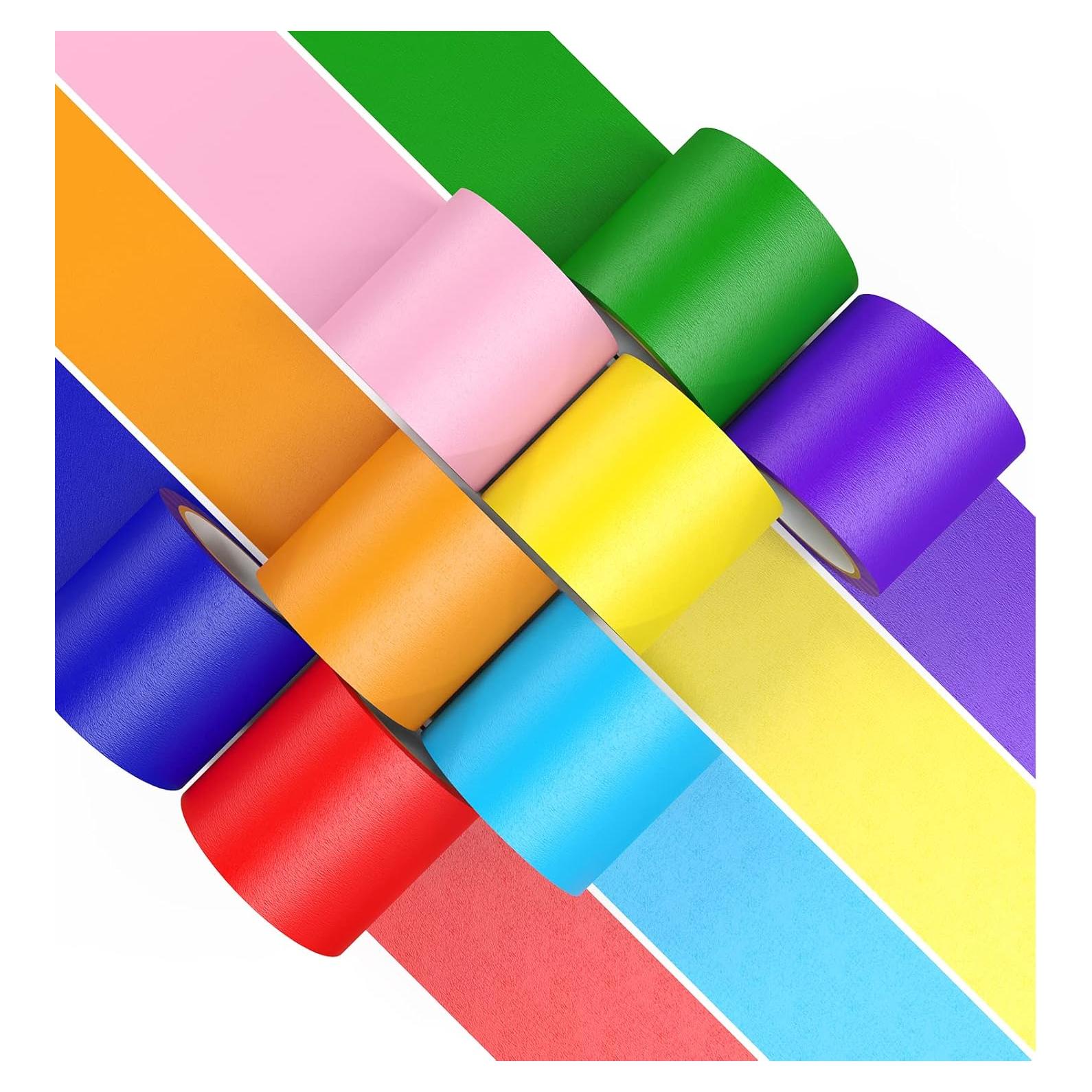 Cinta de Enmascarar Colorida CHIYUNS 8 Rollos 5,08 cm x 9,14 m