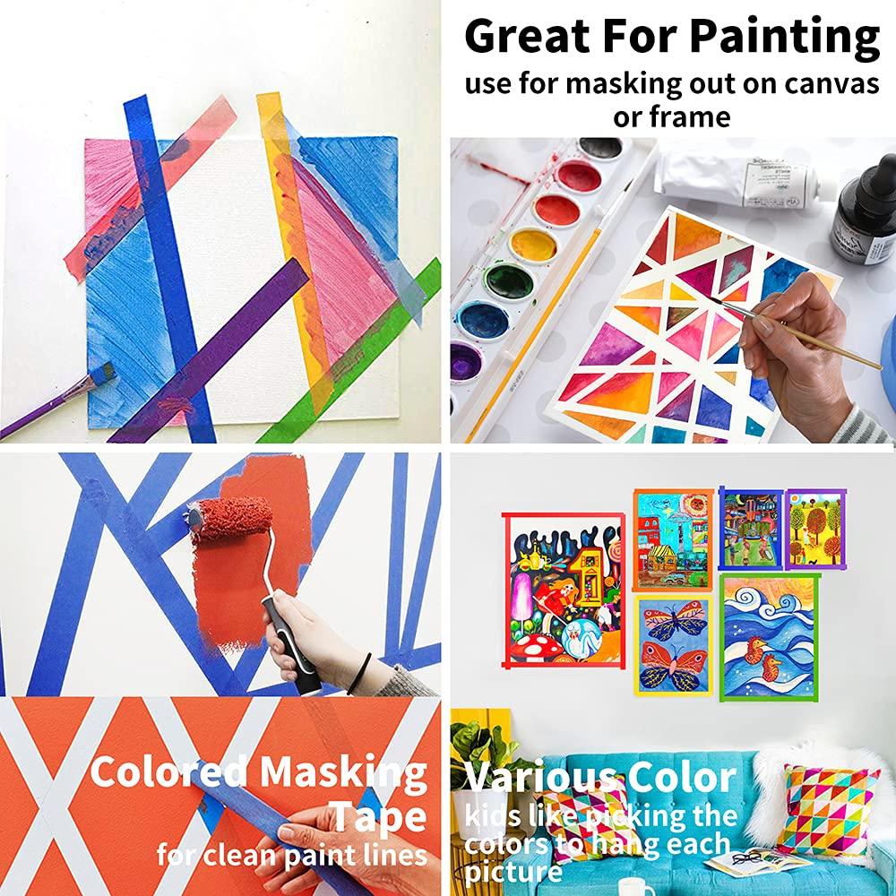 Cinta de Enmascarar Colorida CHIYUNS 8 Rollos 5,08 cm x 9,14 m