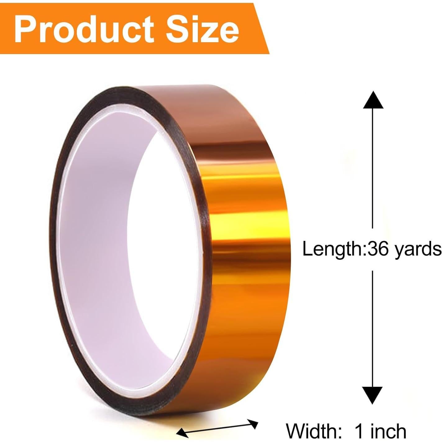 Cinta de Poliamida QILIMA 5 Rollos 2,54cm x 33m Resistente Calor