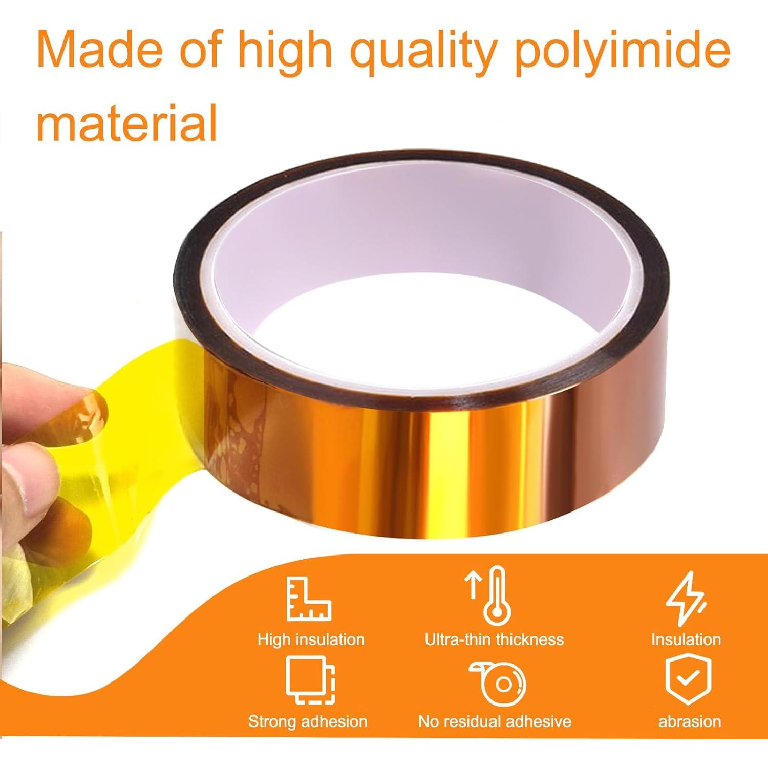 Cinta de Poliamida QILIMA 5 Rollos 2,54cm x 33m Resistente Calor