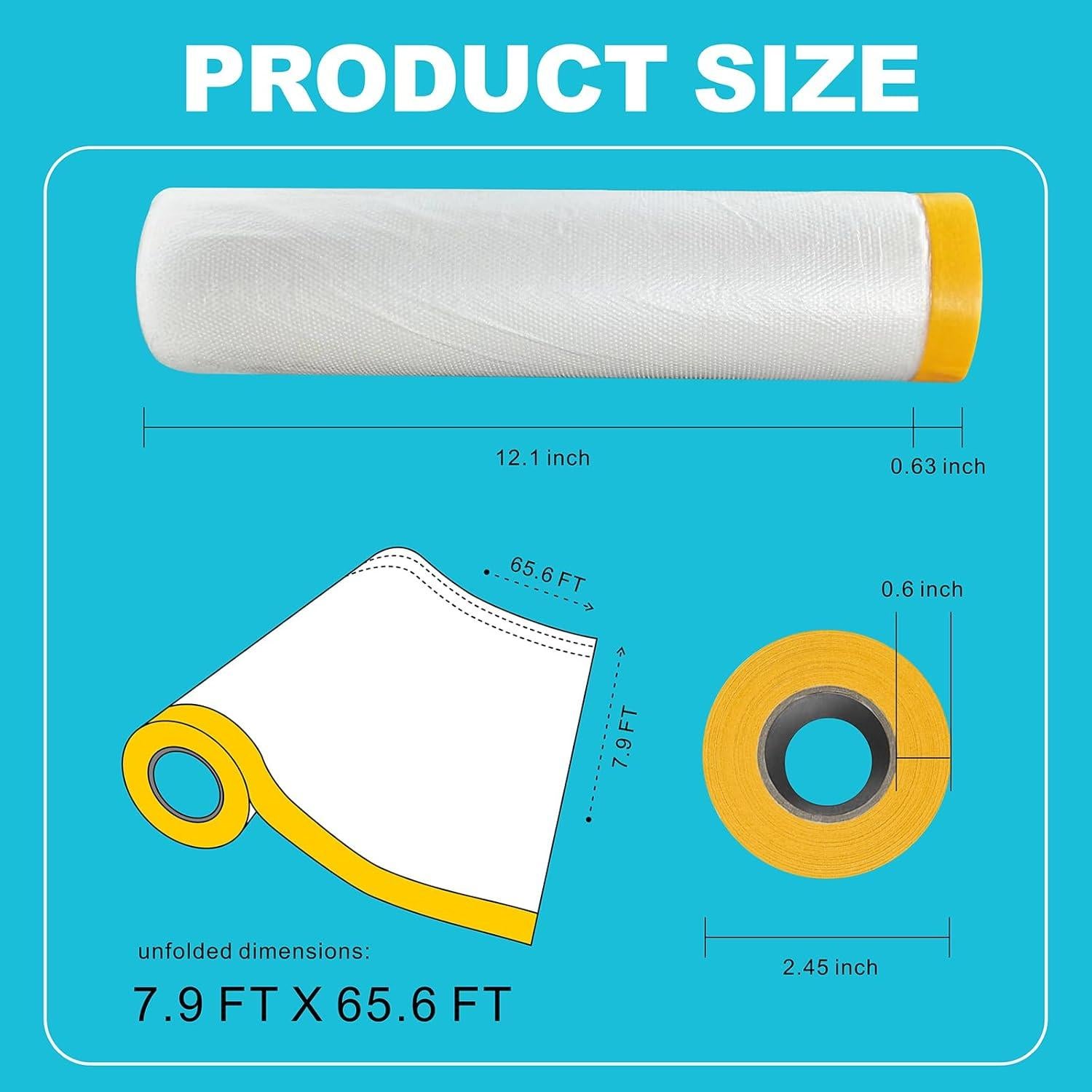 5 Rollos de Película de Enmascarar ZHONGYI 2.4m x 20m