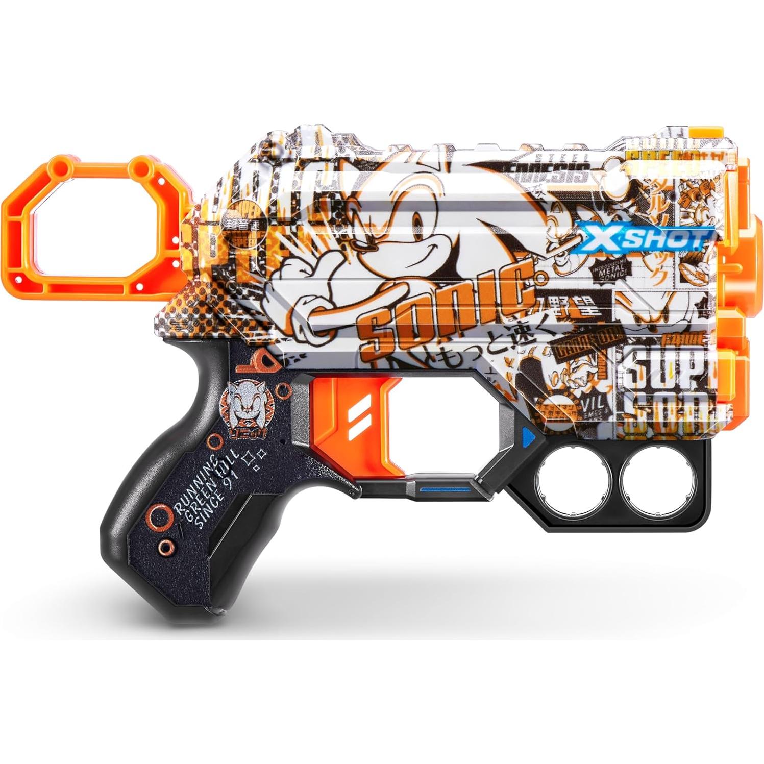 Blaster X-Shot Skins Menace Sonic Retro + 16 Dardos