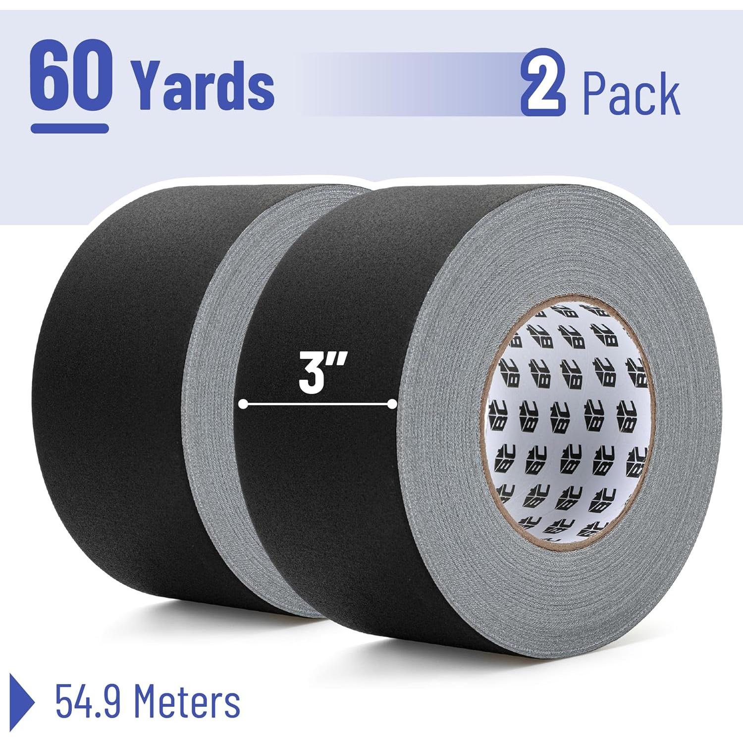 Cinta Gaffer Negra Bates 3 Pulgadas x 54,86 Metros - 2 Rollos