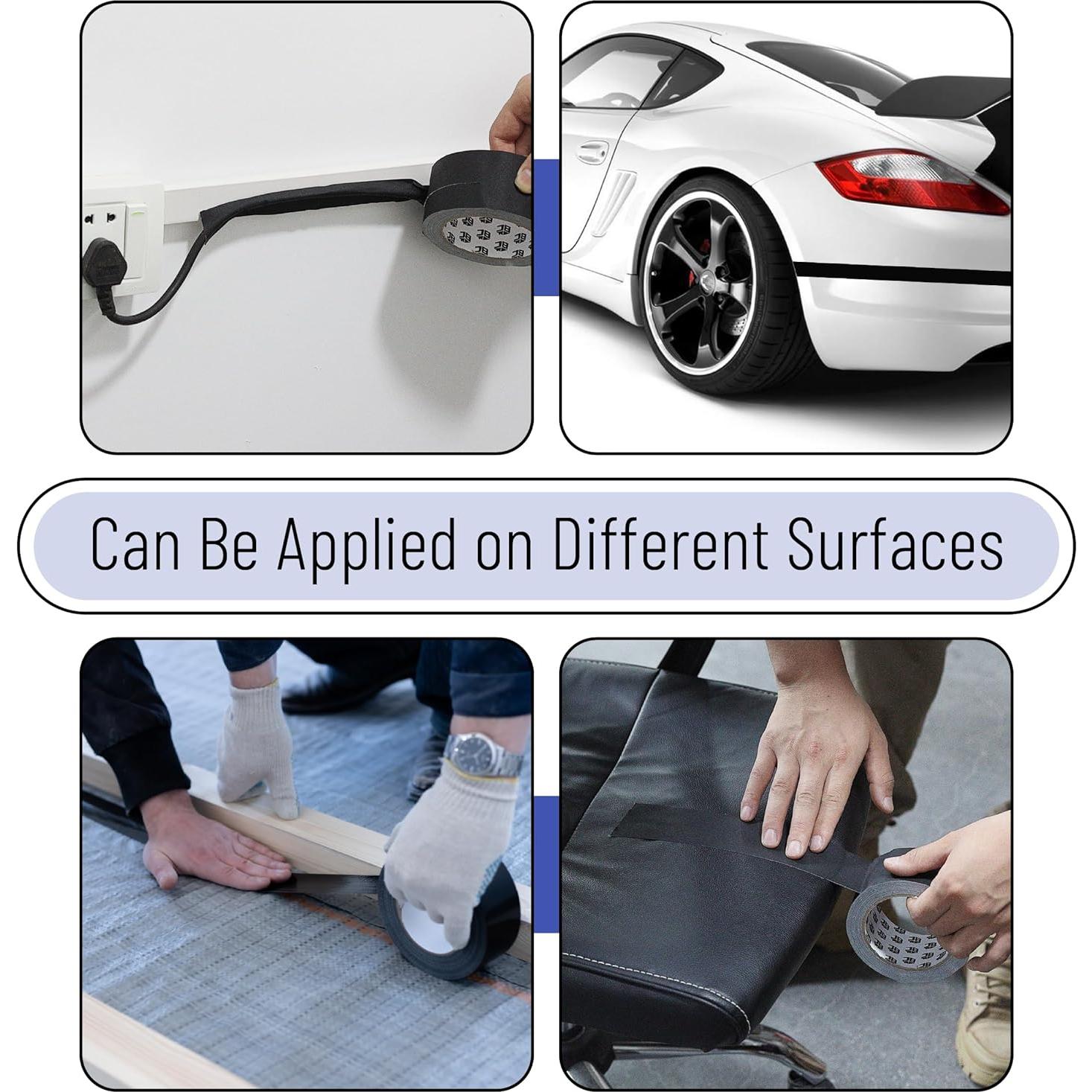 Cinta Gaffer Negra Bates 3 Pulgadas x 54,86 Metros - 2 Rollos