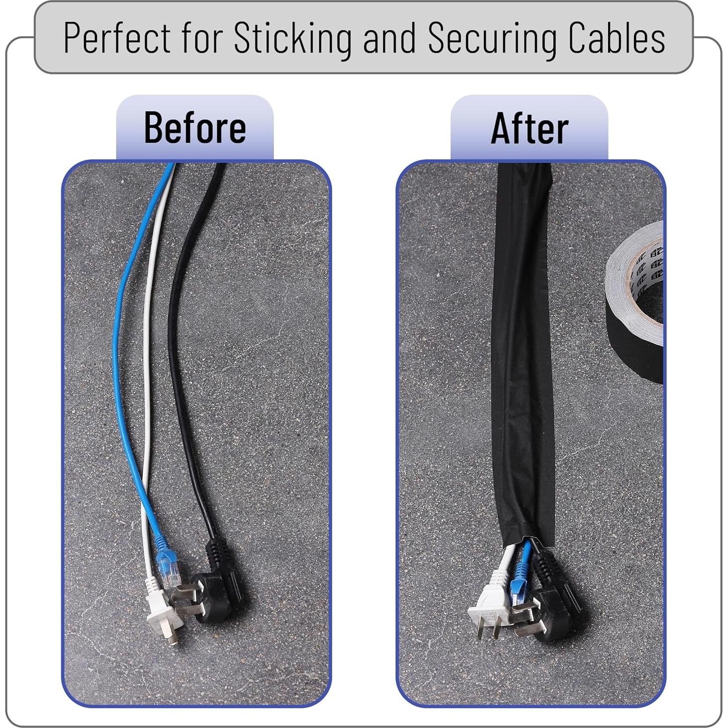 Cinta Gaffer Negra Bates 3 Pulgadas x 54,86 Metros - 2 Rollos