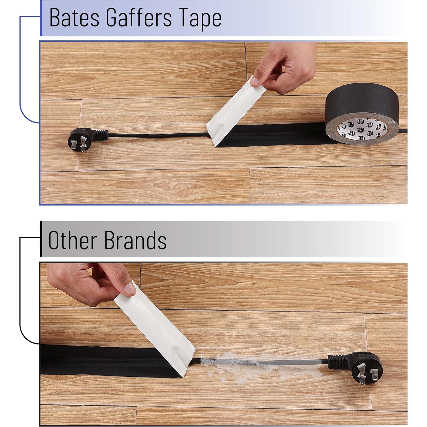 Cinta Gaffer Negra Bates 3 Pulgadas x 54,86 Metros - 2 Rollos