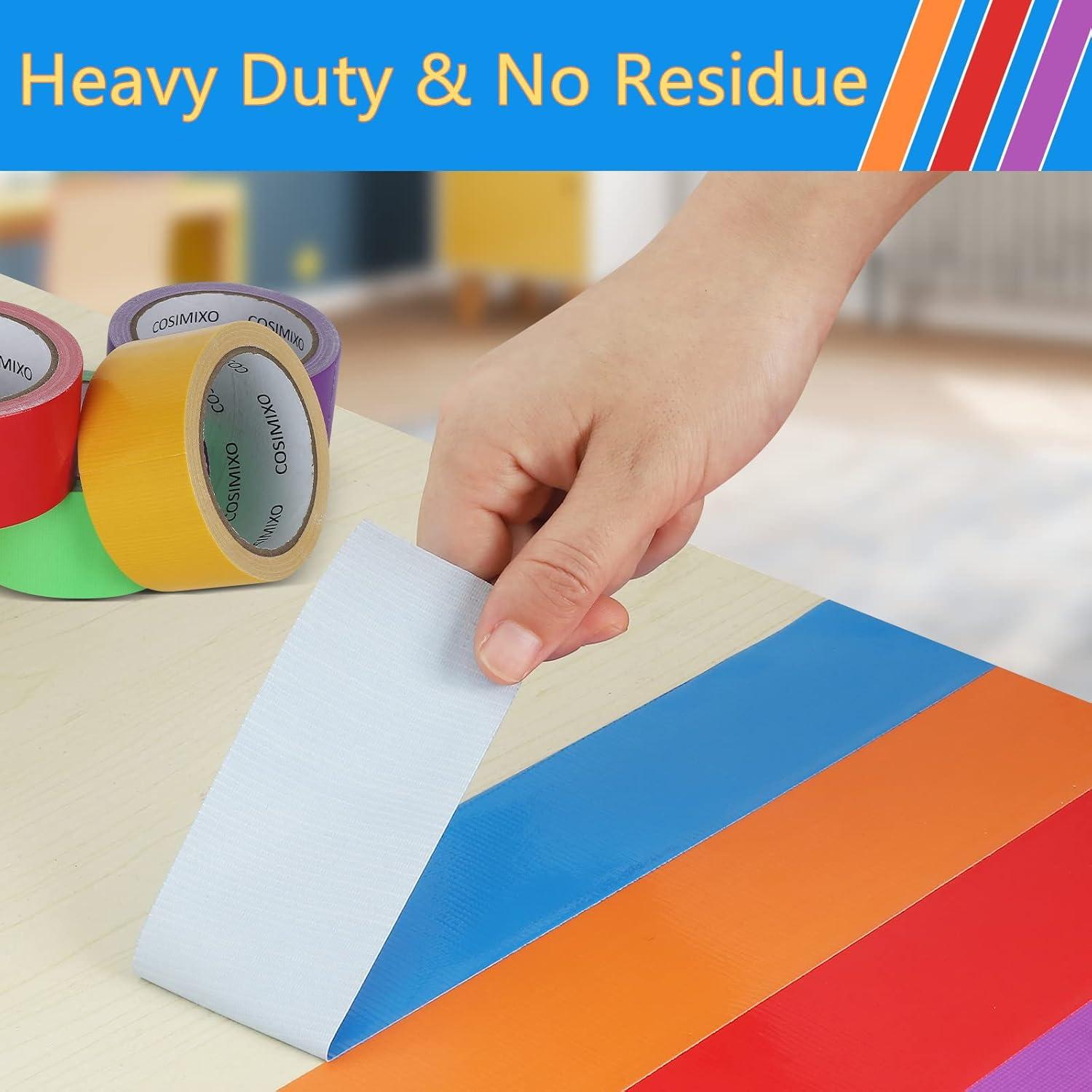 COSIMIXO Paquete de 6 Cintas Adhesivas Arcoíris 5 cm x 13.7 m