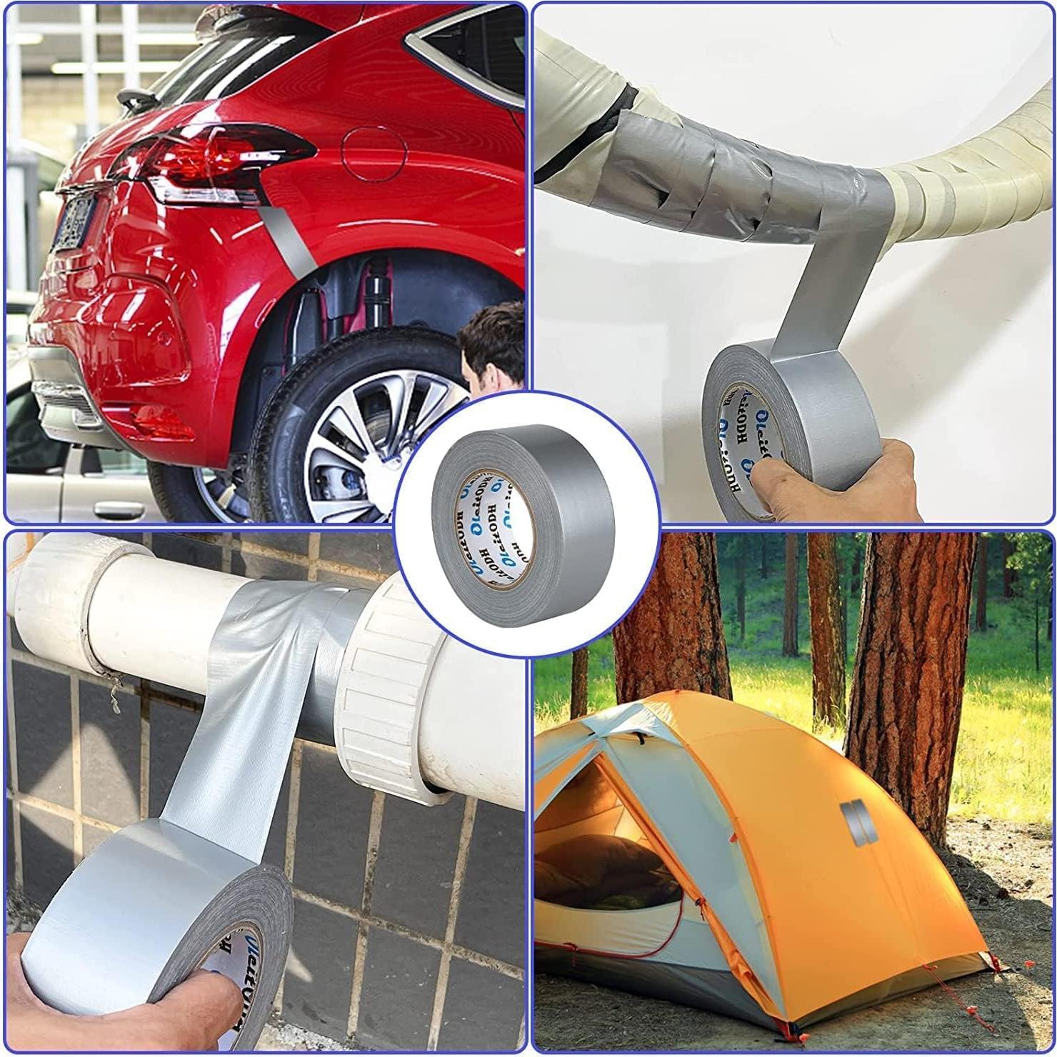 Paquete 22 rollos cinta adhesiva plateada 5,08 cm x 27,43 m