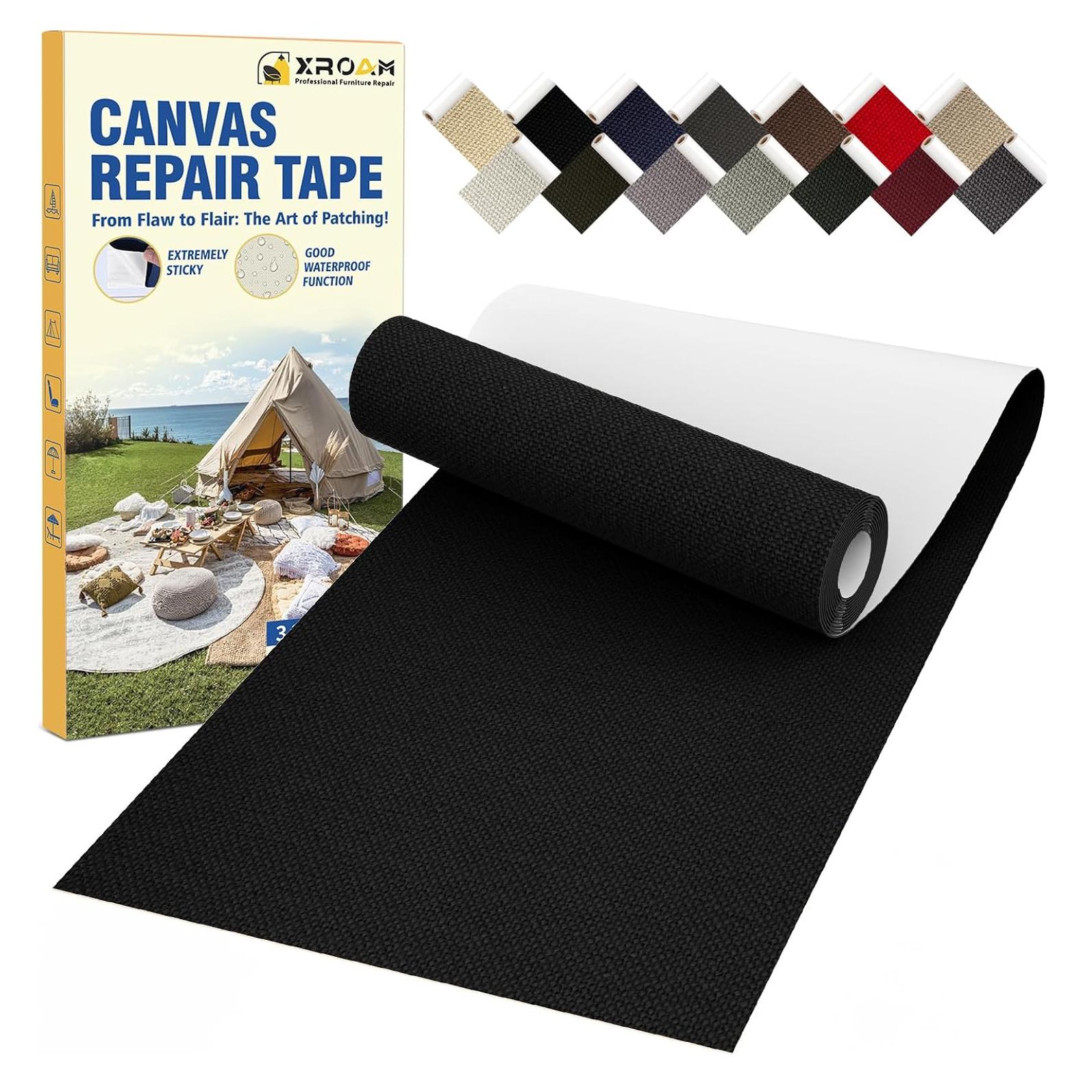 Cinta de Reparación de Lona Xroam 8,13 x 160 cm Negra