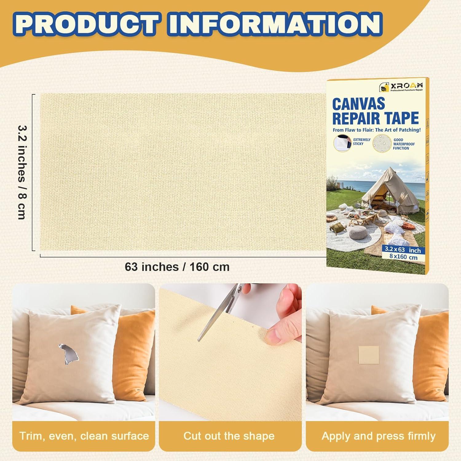 Cinta de Reparación de Lona Xroam 8,13 x 160 cm Negra