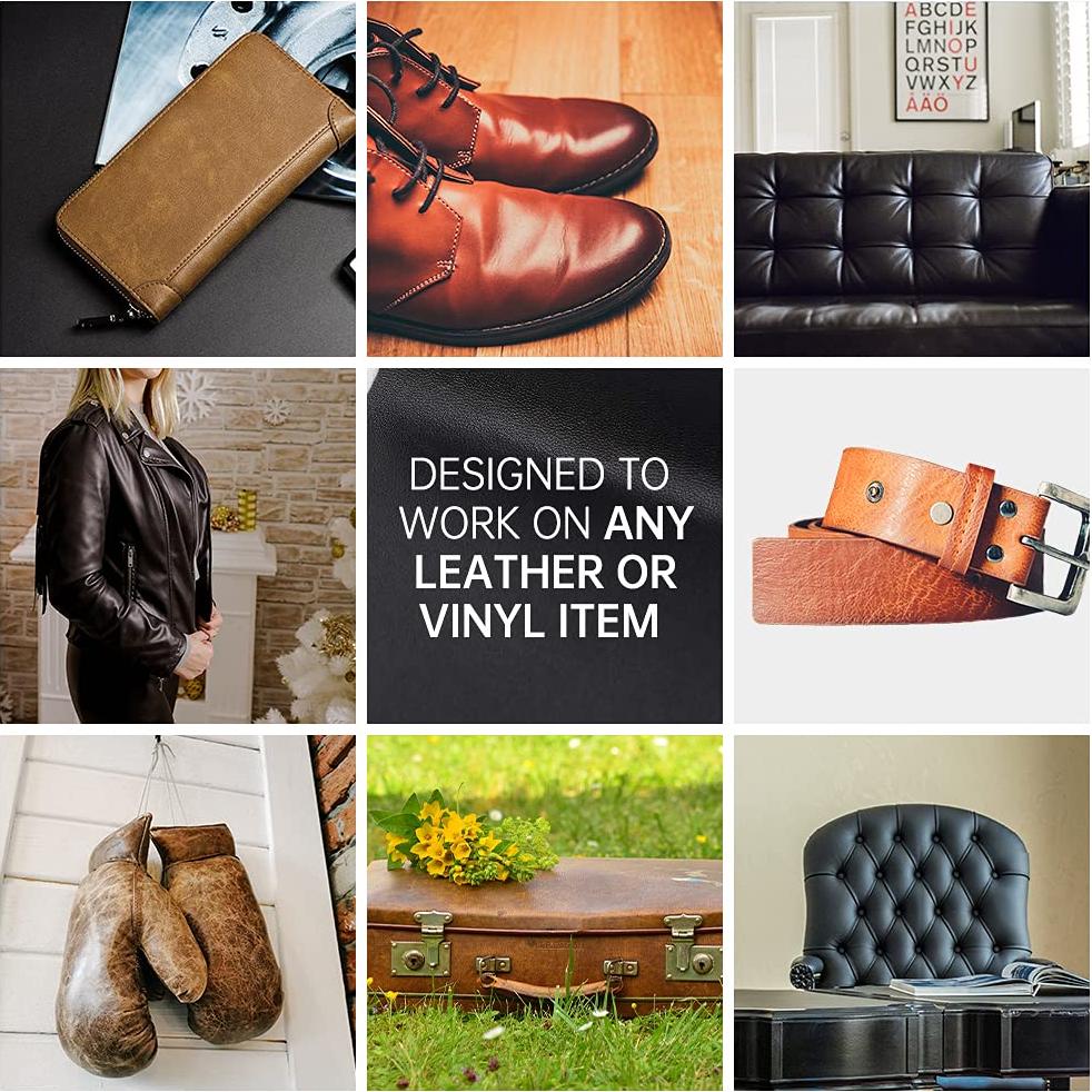 Kit de Parche Autoadhesivo de Cuero Negro Cindy's Tape 7,62x152,4cm