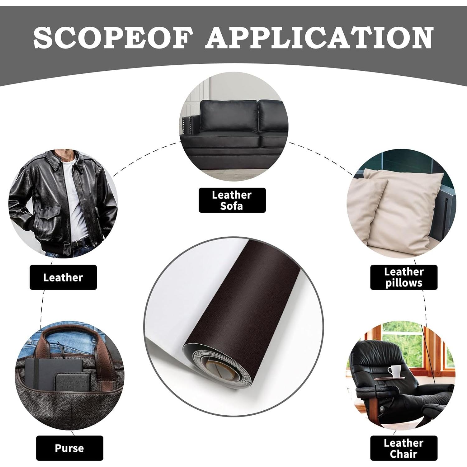 Cinta de Reparación de Cuero BSZHTECH 200x10 cm Marrón