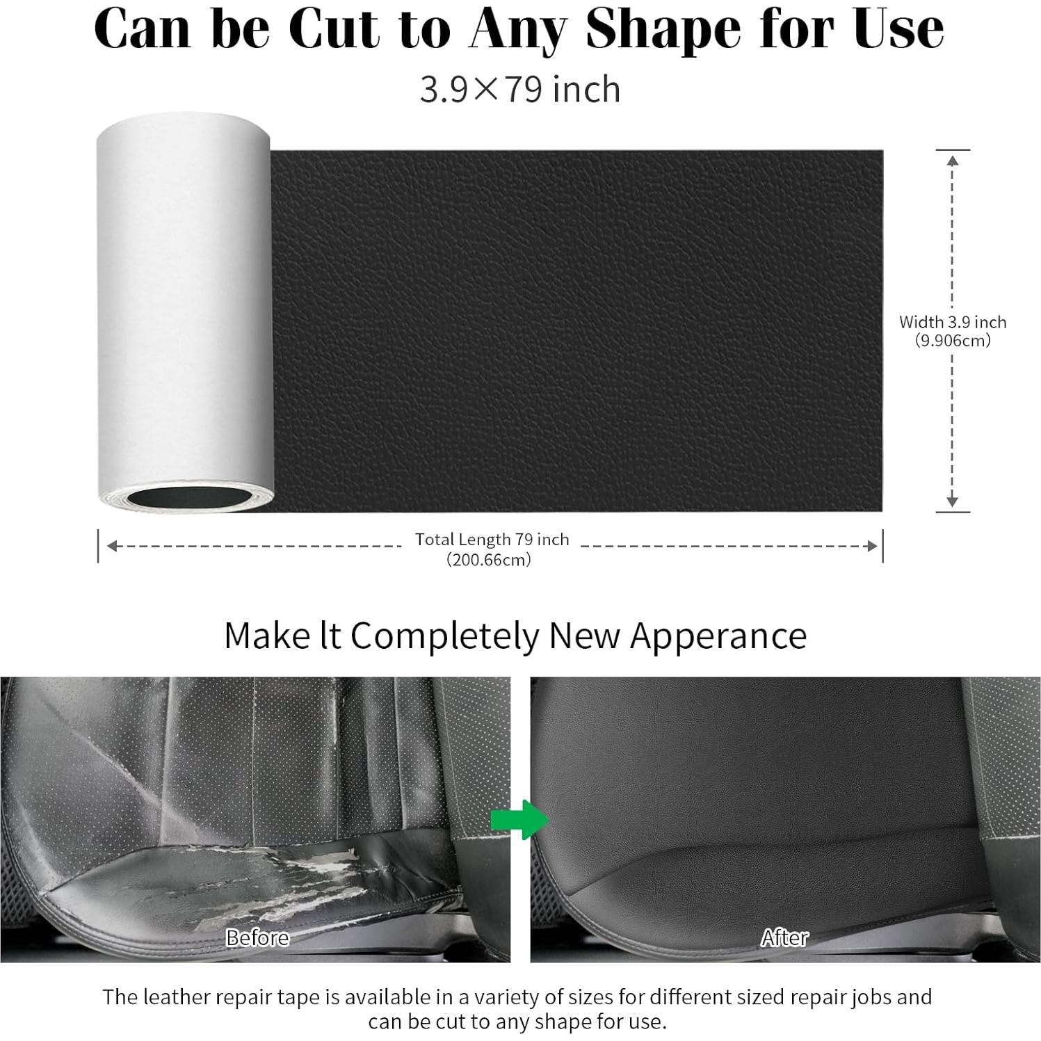 Kit Reparación Cuero CHEIGHY Autoadhesivo 1.98m Negro