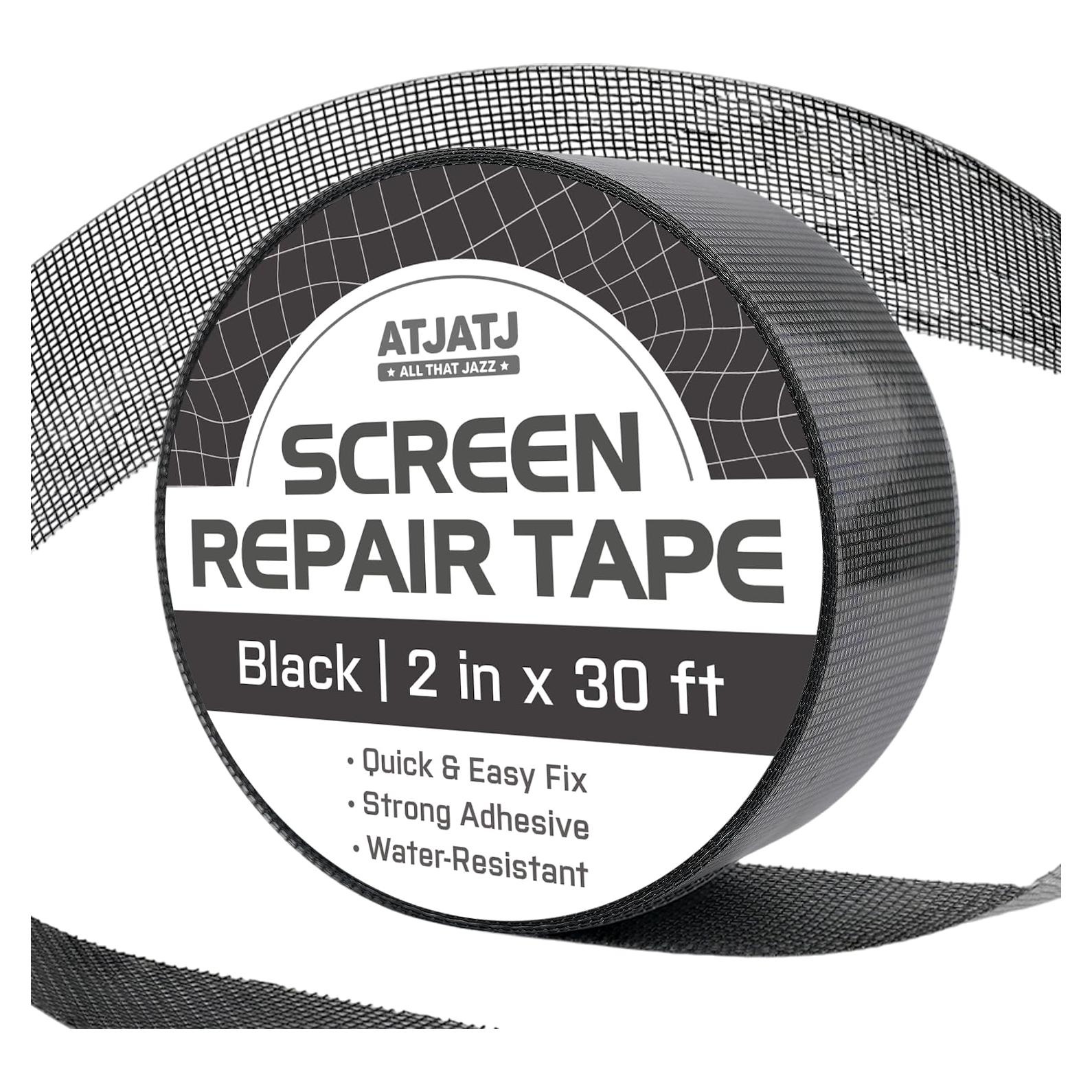 Cinta de reparación ATJATJ 5 cm x 9.14 m negra para pantallas