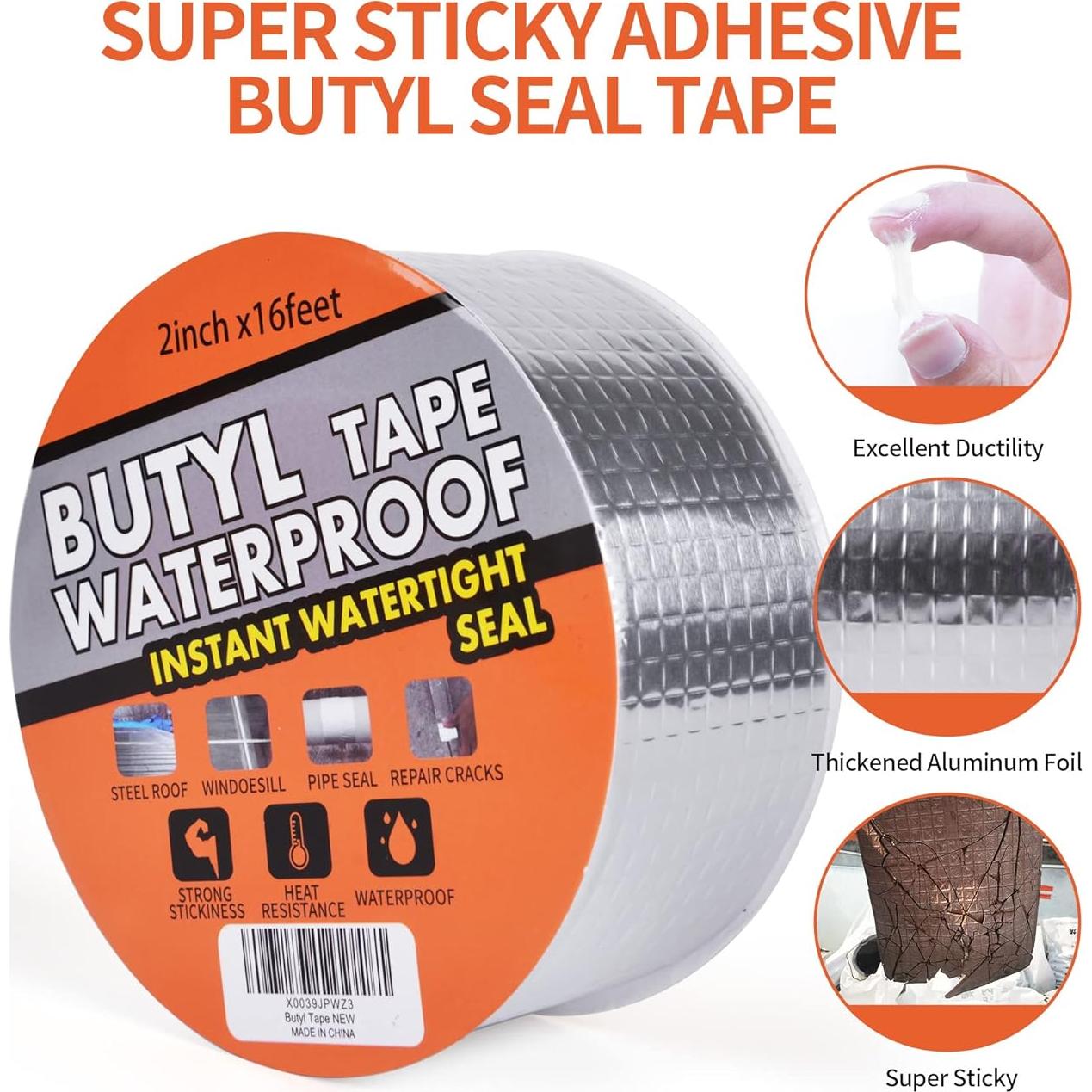 Cinta Butílica Impermeable TAPEBEAR 50mm x 5m Sellado