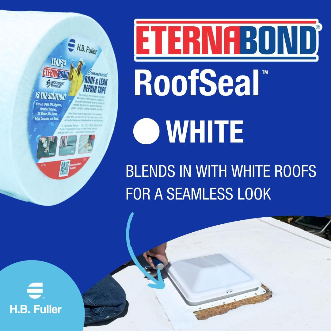 Cinta de Reparación EternaBond RoofSeal 10,16 cm x 15,24 m Blanco