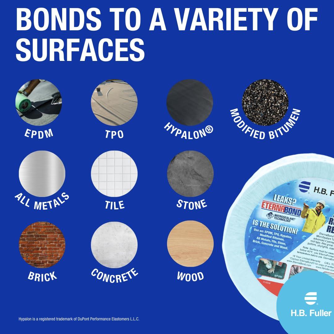 Cinta de Reparación EternaBond RoofSeal 10,16 cm x 15,24 m Blanco