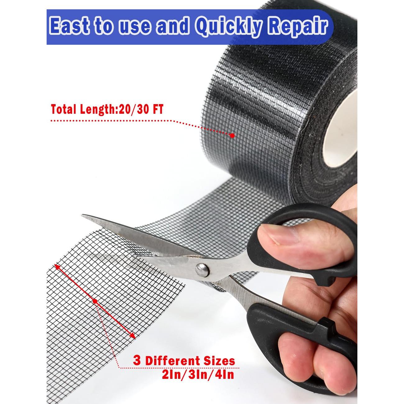 Cinta de Reparación de Pantallas Wohohoho 7,6 m Negra