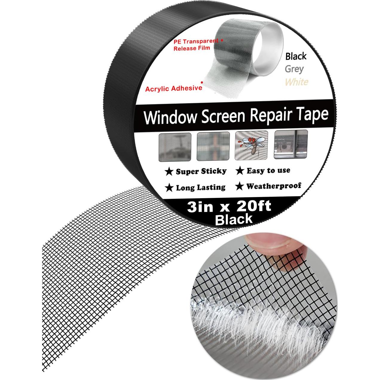 Cinta de Reparación de Pantallas Wohohoho 7,6 m Negra