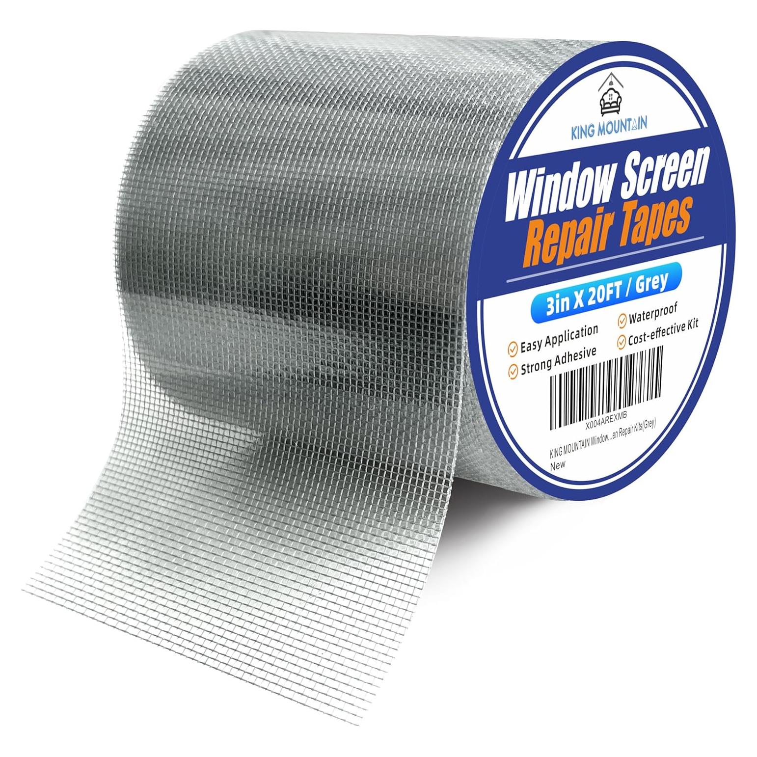 Cinta de Reparación de Pantallas KING MOUNTAIN 9,91x6,1m Gris