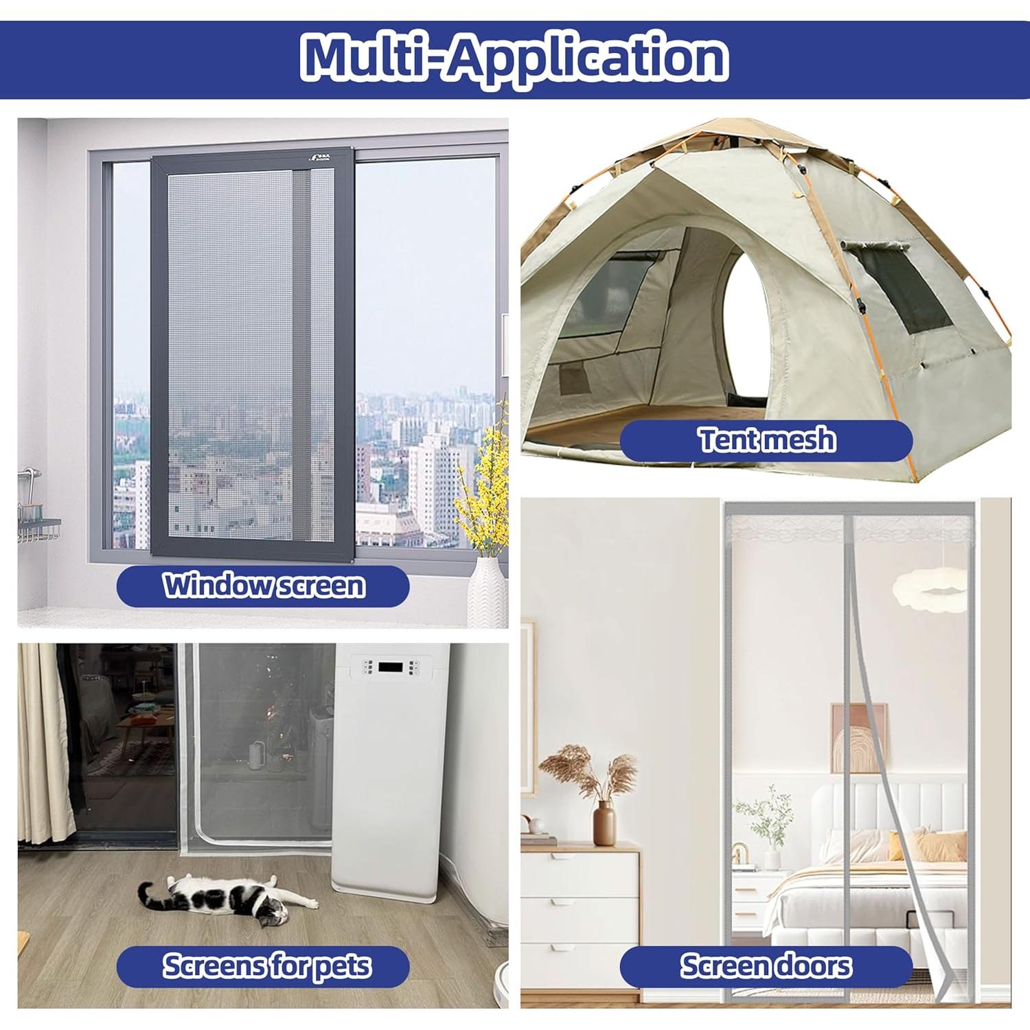 Cinta de Reparación de Pantallas KING MOUNTAIN 9,91x6,1m Gris