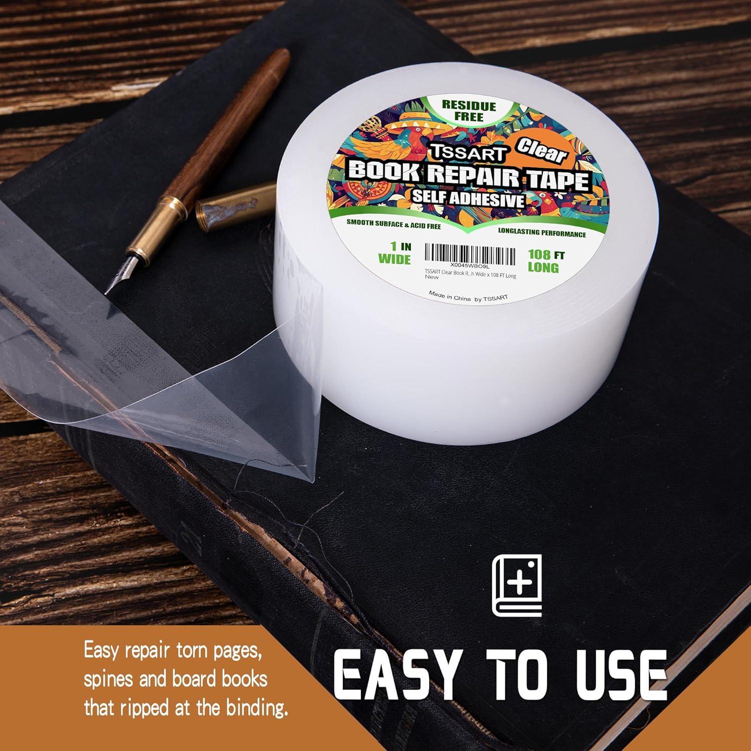 Cinta de Reparación de Libros TSSART 2,54 cm x 32,92 m