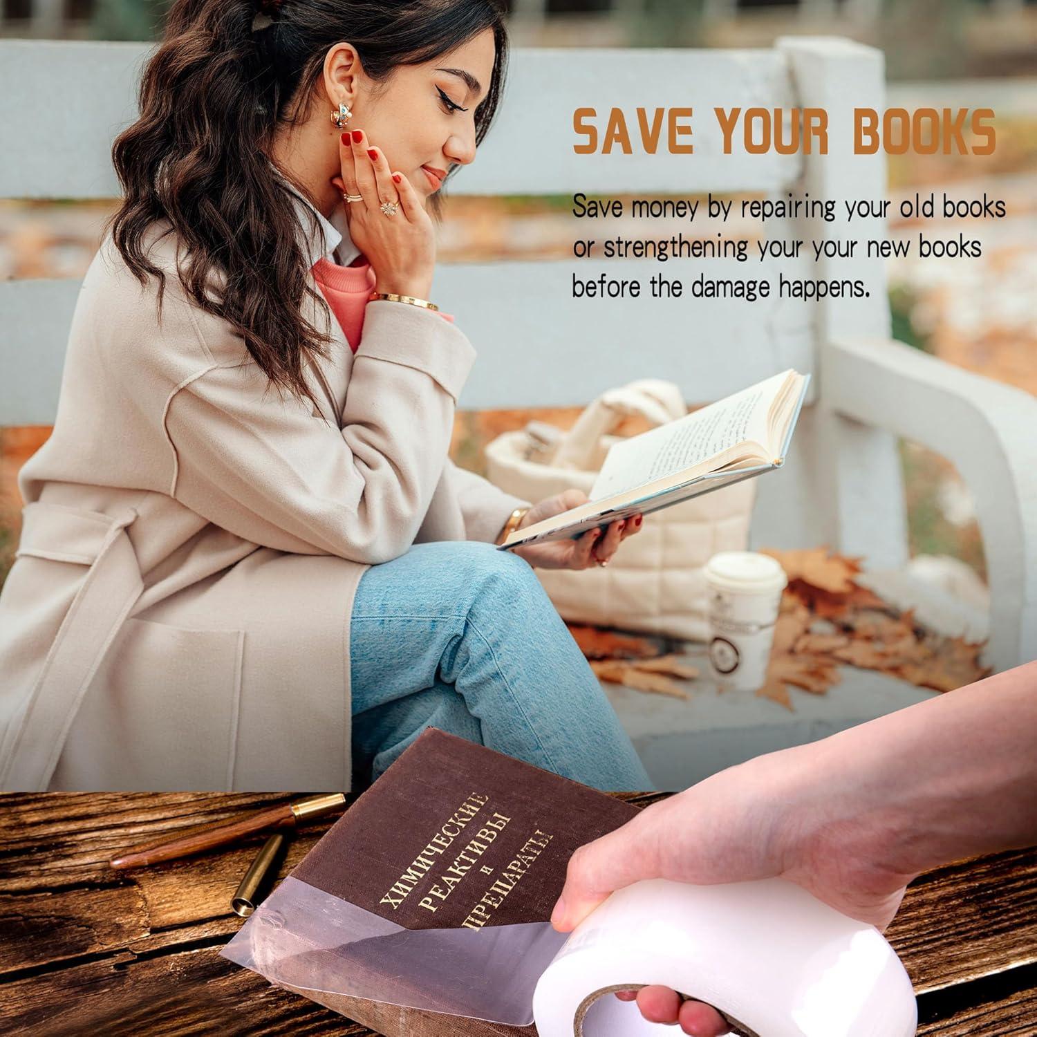 Cinta de Reparación de Libros TSSART 2,54 cm x 32,92 m