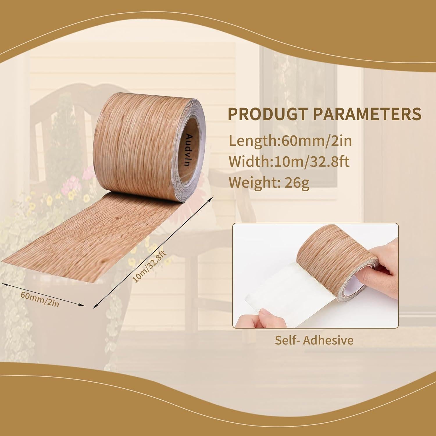 Cinta de Reparación de Grano de Madera Begonia 5,08 cm x 10 m