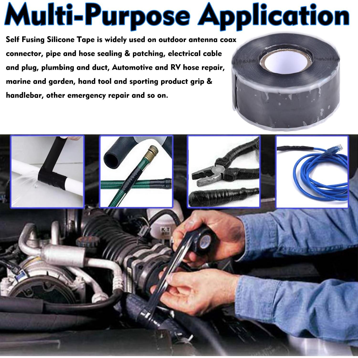 Cinta de Silicona Autoadhesiva APORNI 5,08 cm x 5,03 m Negra