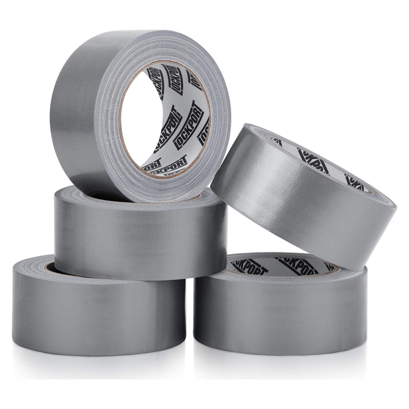 Paquete de 5 Rollos de Cinta Adhesiva Plateada 76,2 cm