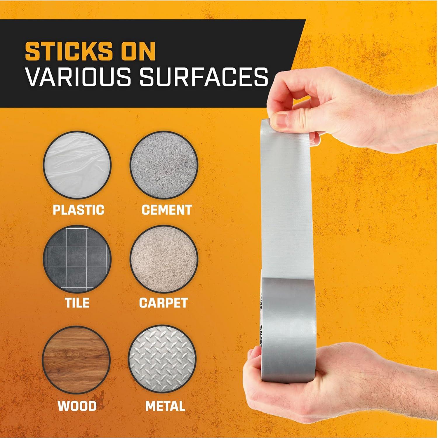 Paquete de 5 Rollos de Cinta Adhesiva Plateada 76,2 cm