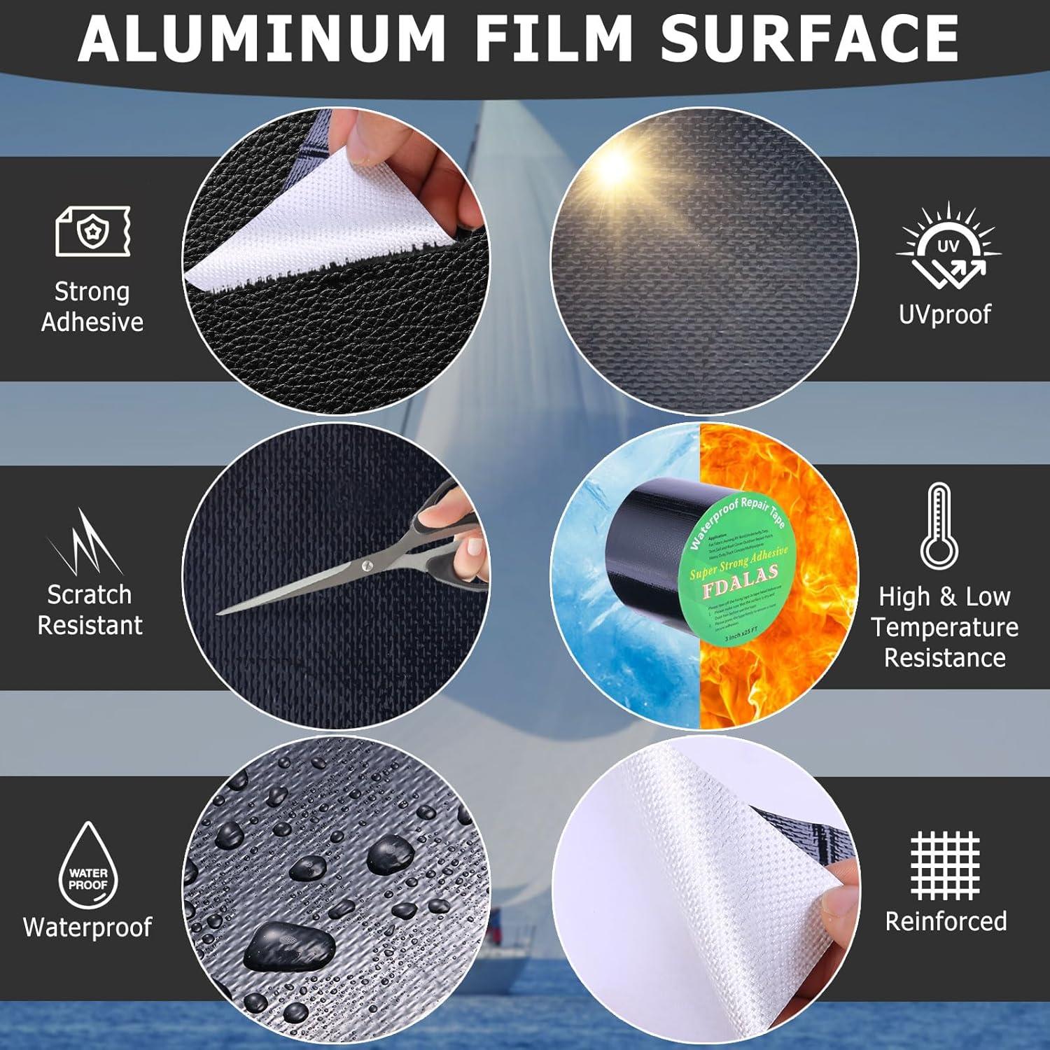 Cinta de Reparación Impermeable FDALAS 7.6cm x 7.62m