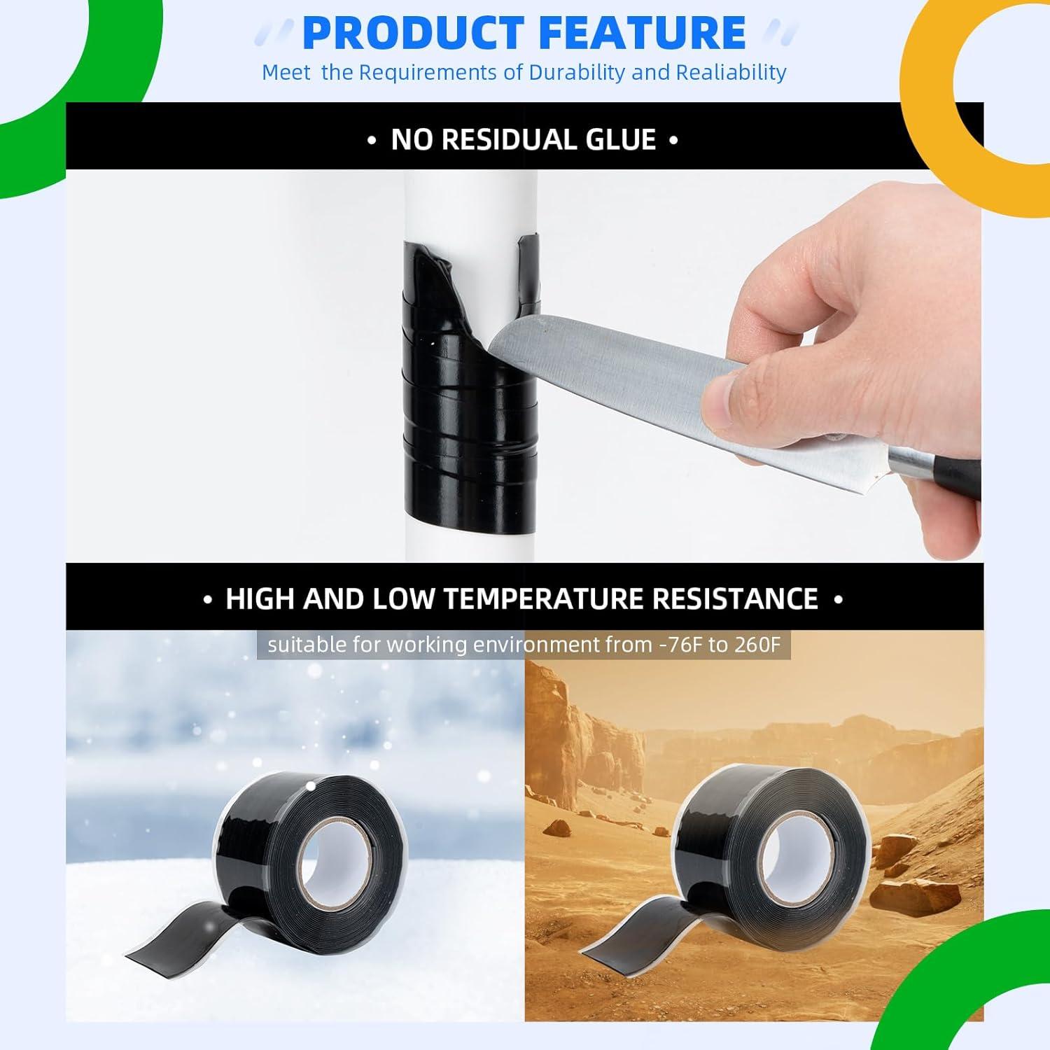 Cinta de Silicona Auto-Fusionante SIDAZON 2 Rollos 2,54cm x 3,05m