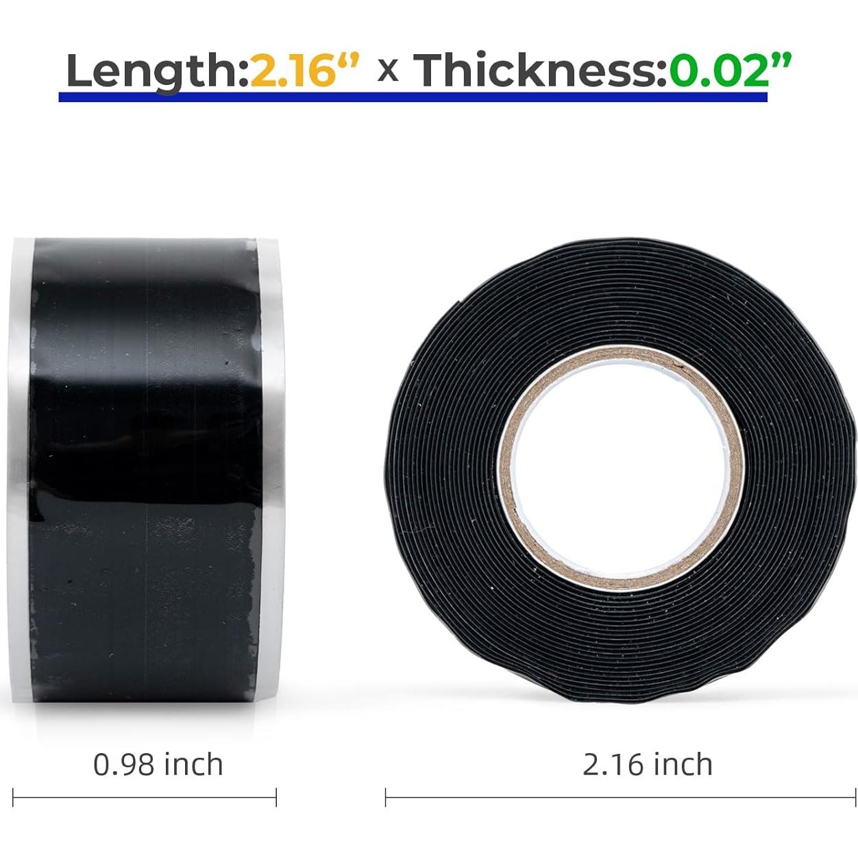 Cinta de Silicona Auto-Fusionante SIDAZON 2 Rollos 2,54cm x 3,05m