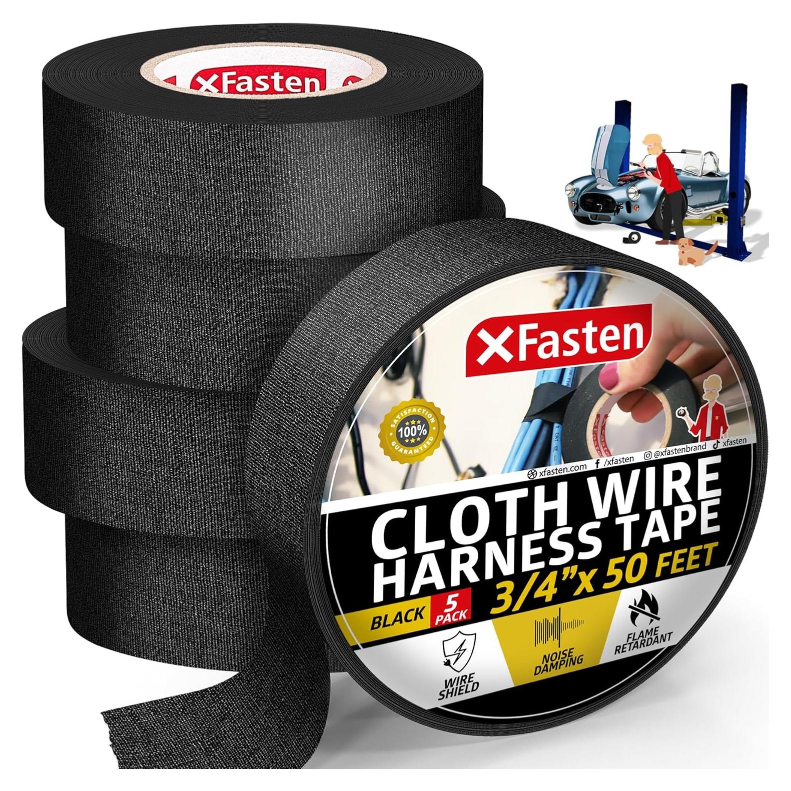 Cinta de Arnés de Alambre XFasten 2 cm x 15 m (5-Pack) Alta Temp