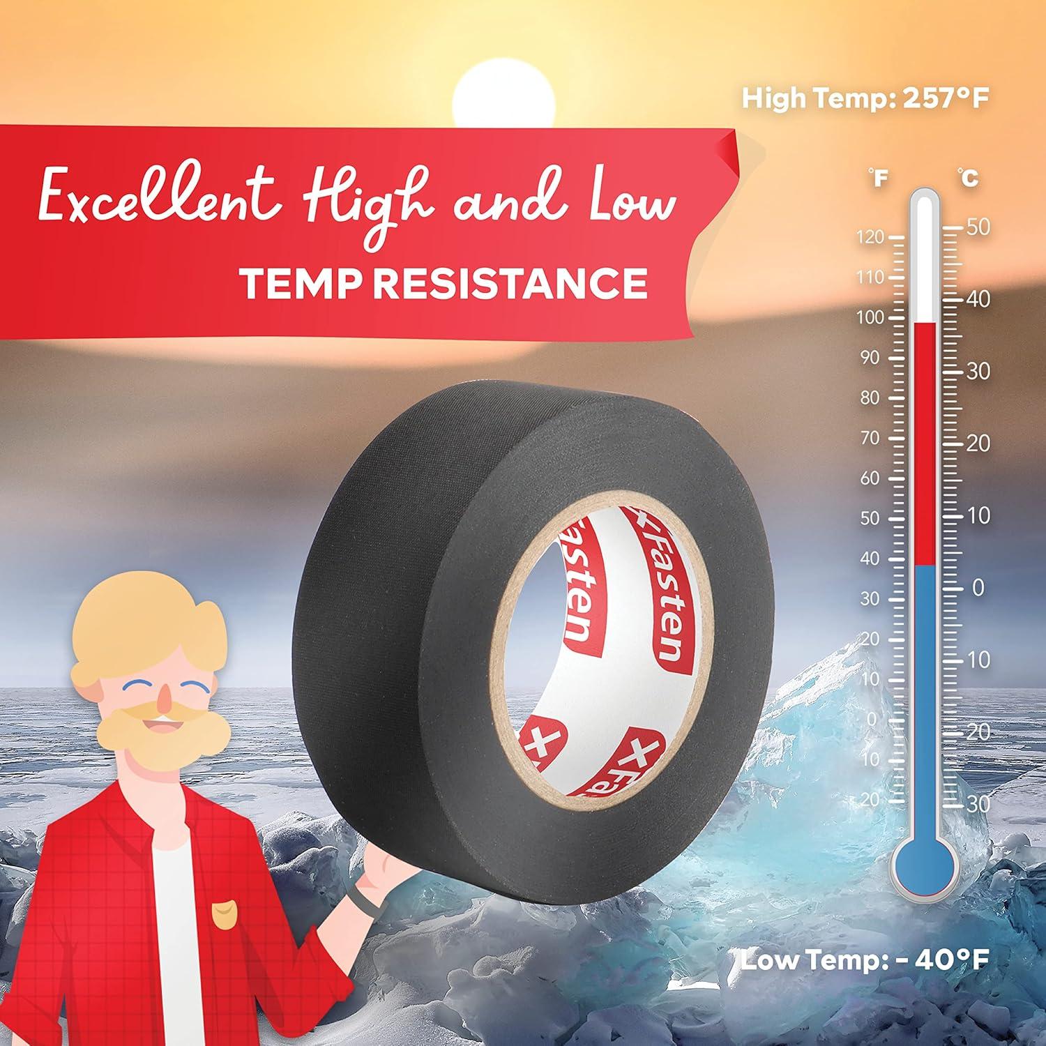 Cinta de Arnés de Alambre XFasten 2 cm x 15 m (5-Pack) Alta Temp