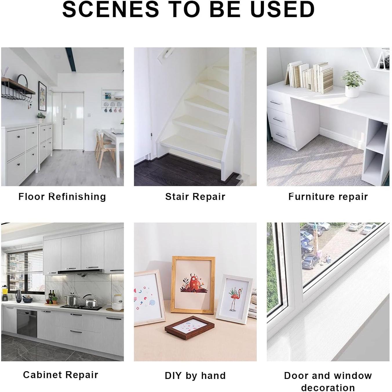 Cinta de Reparación de Madera Bomei Pack 5,08 cm x 10,06 m Blanco