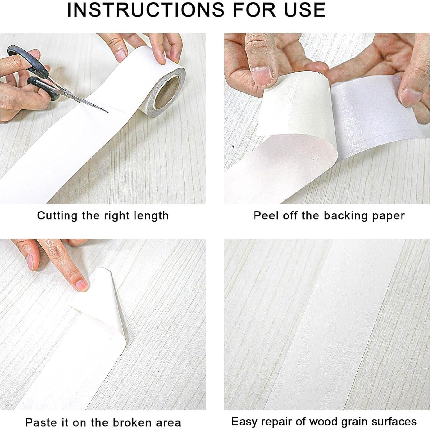 Cinta de Reparación de Madera Bomei Pack 5,08 cm x 10,06 m Blanco