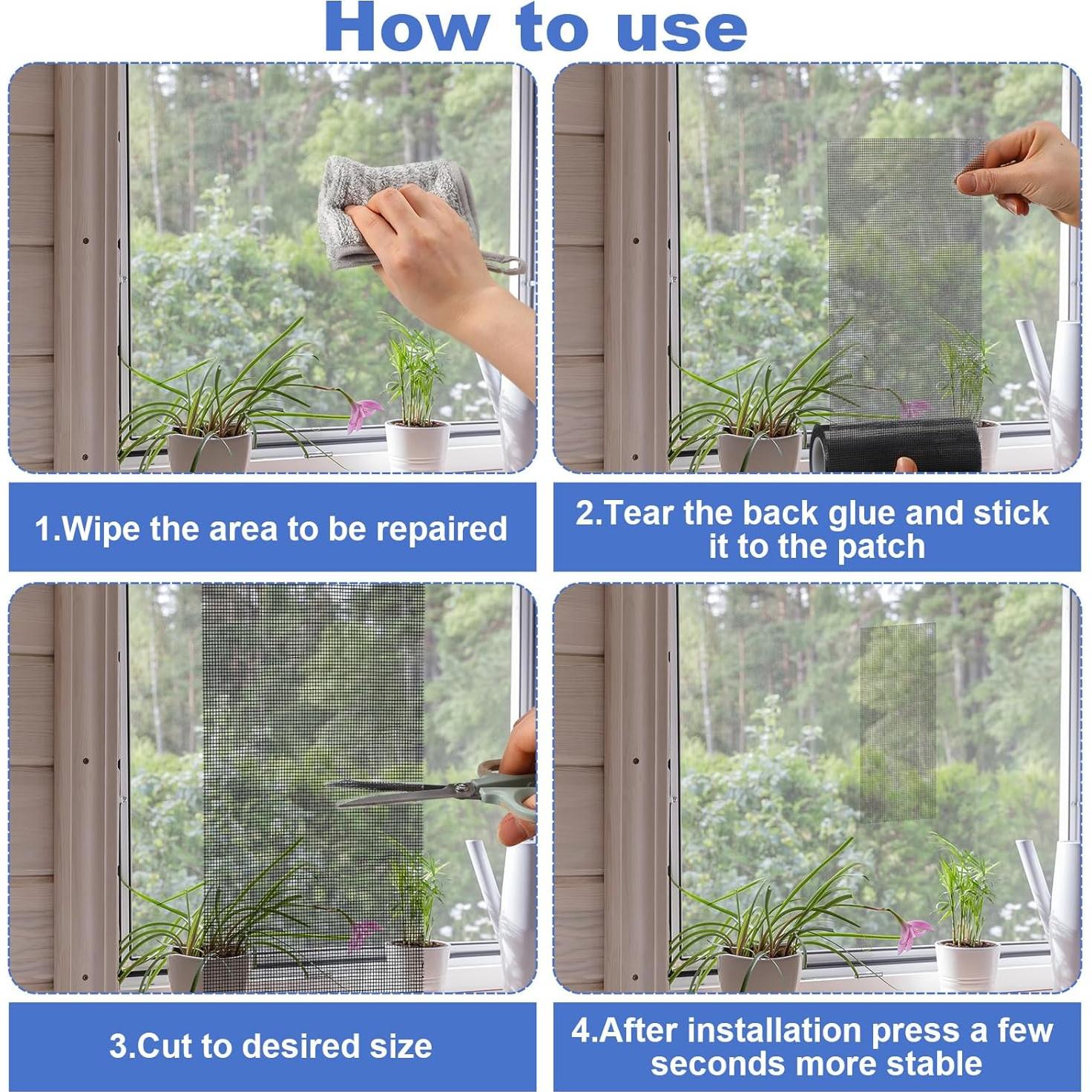 Cinta de reparación de malla 12.7cm x 6.1m CroBlissful Negra