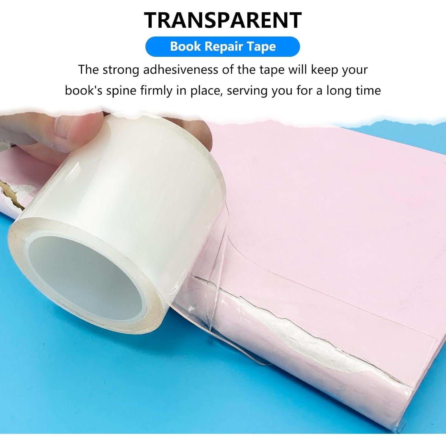 Cinta de Reparación de Libros YINTTIAN 5 cm x 5 m Transparente
