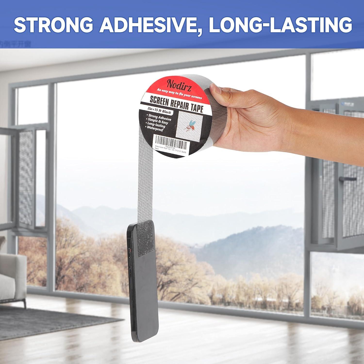 Cinta de Reparación de Pantallas Nodirz 15 FT Gris